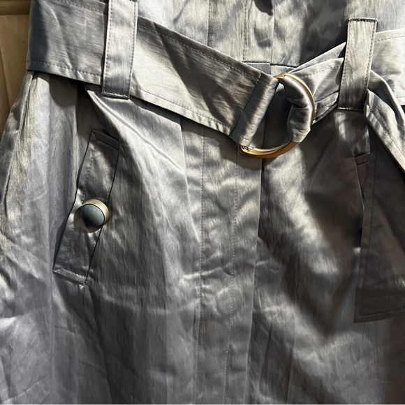 Blanc Noir NWT SAMPLE trench style dress. Blue SIZE SMALL - Picture 2 of 7